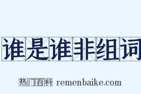 谁是谁非组词是什么意思的图片